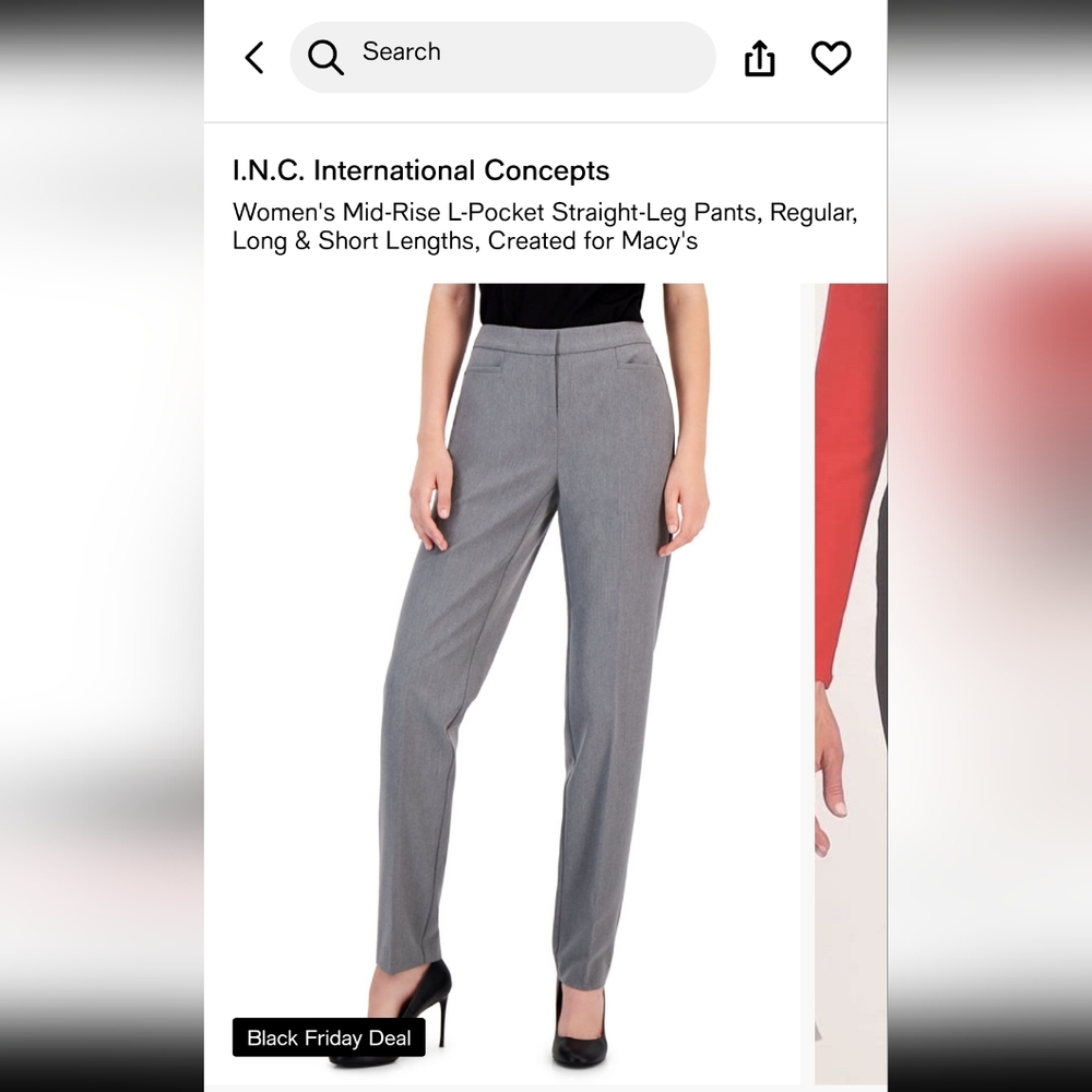Women's Gray Tailored Pants